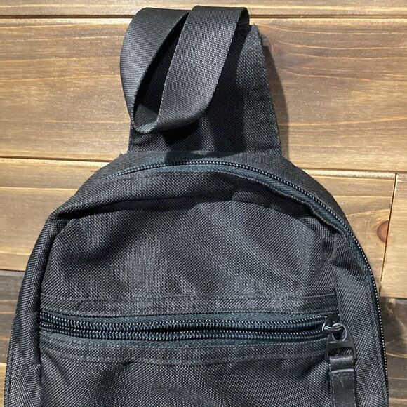 Madden Black Three Compartment Sling Travel Bag - Picture 4 of 12